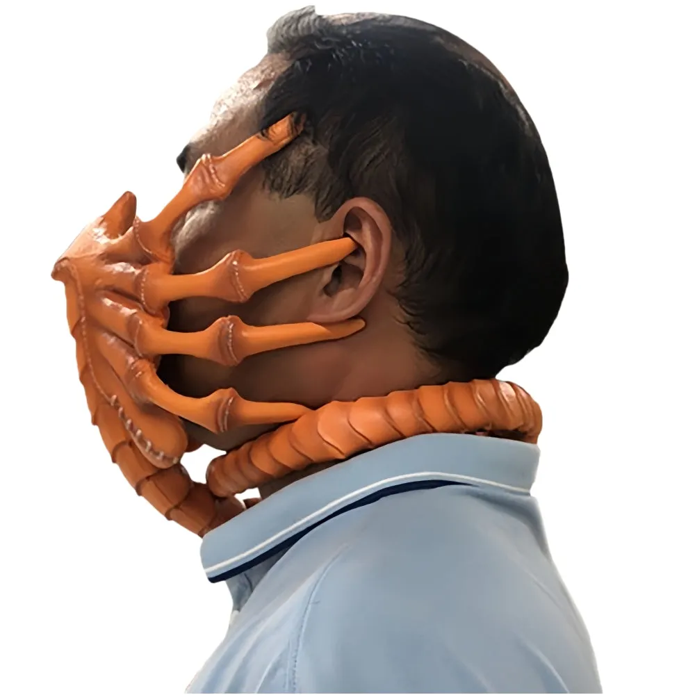 【New Arrival】Xcoser 2024 Alien: Romulus Popcorn Bucket Facehugger Mask Latex Cosplay Props Halloween