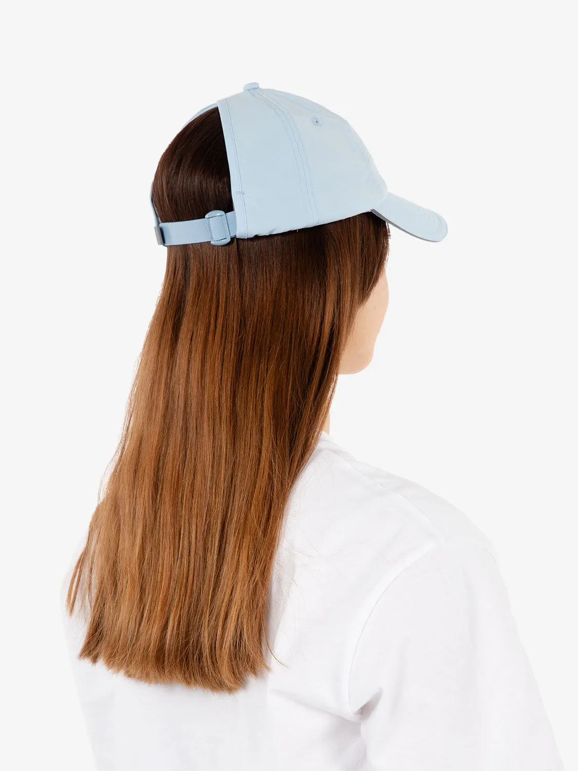 Open back cap none pastel blue