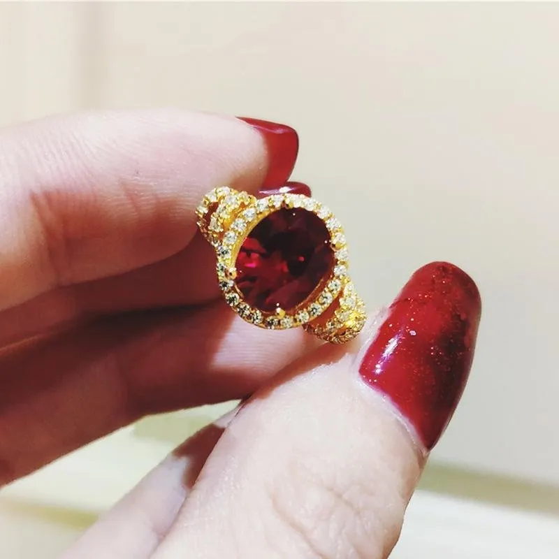 Oval Ruby Red Vintage Ring