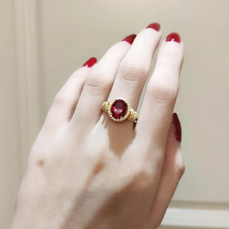 Oval Ruby Red Vintage Ring