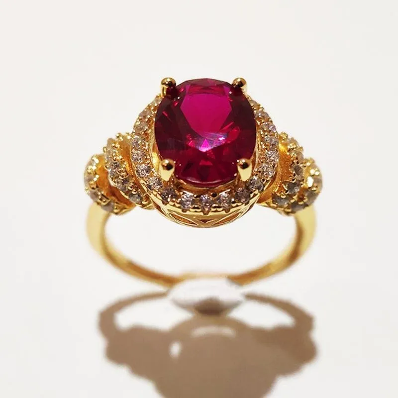 Oval Ruby Red Vintage Ring