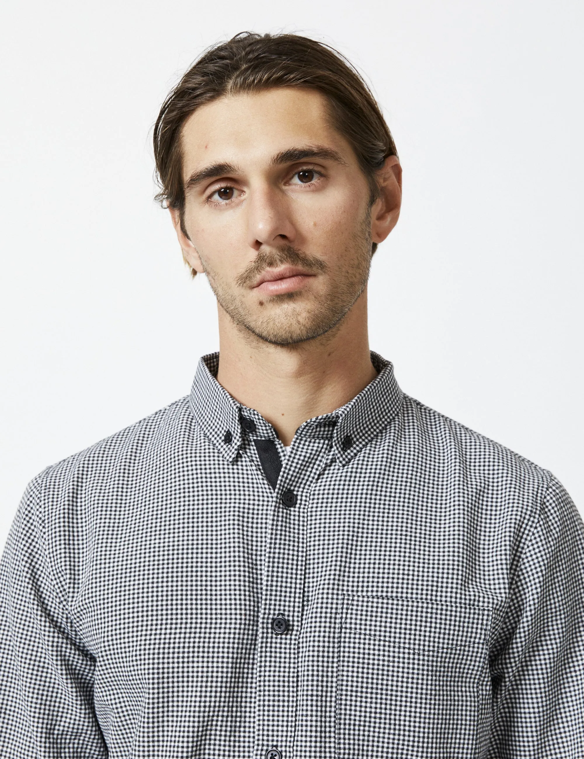 Oxford Check Long Sleeve Shirt - Navy Gingham