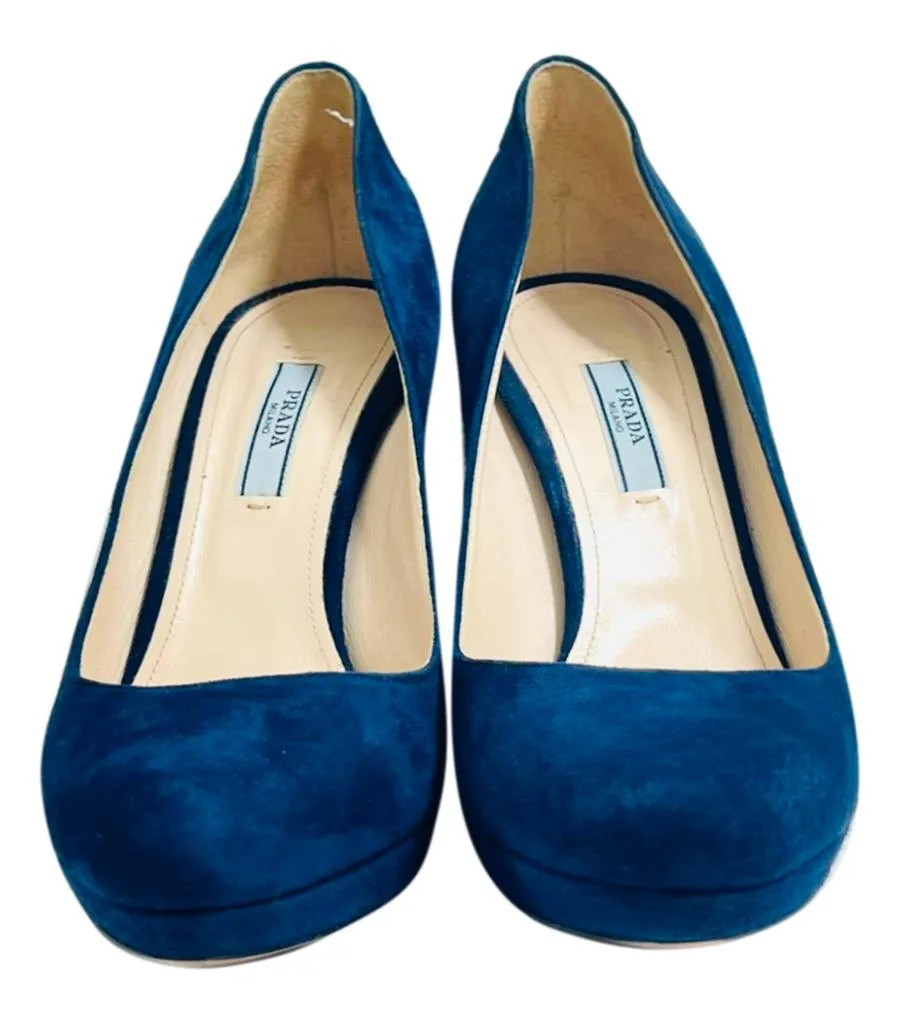 Prada Suede Court Shoes. Size 39.5