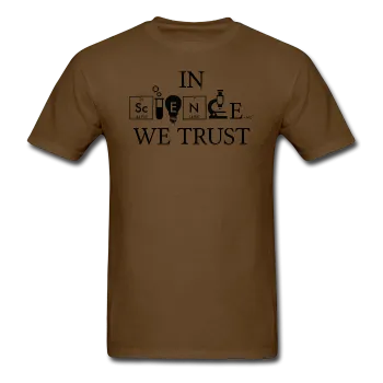 "In Science We Trust" (black) - Men's T-Shirt