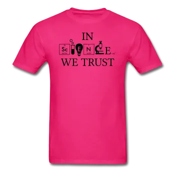 "In Science We Trust" (black) - Men's T-Shirt