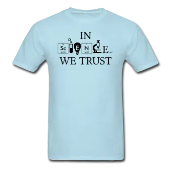 "In Science We Trust" (black) - Men's T-Shirt