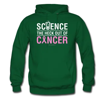 "Science The Heck Out Of Cancer" (White) - Men's Hoodie