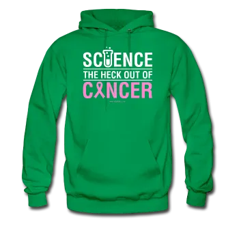 "Science The Heck Out Of Cancer" (White) - Men's Hoodie