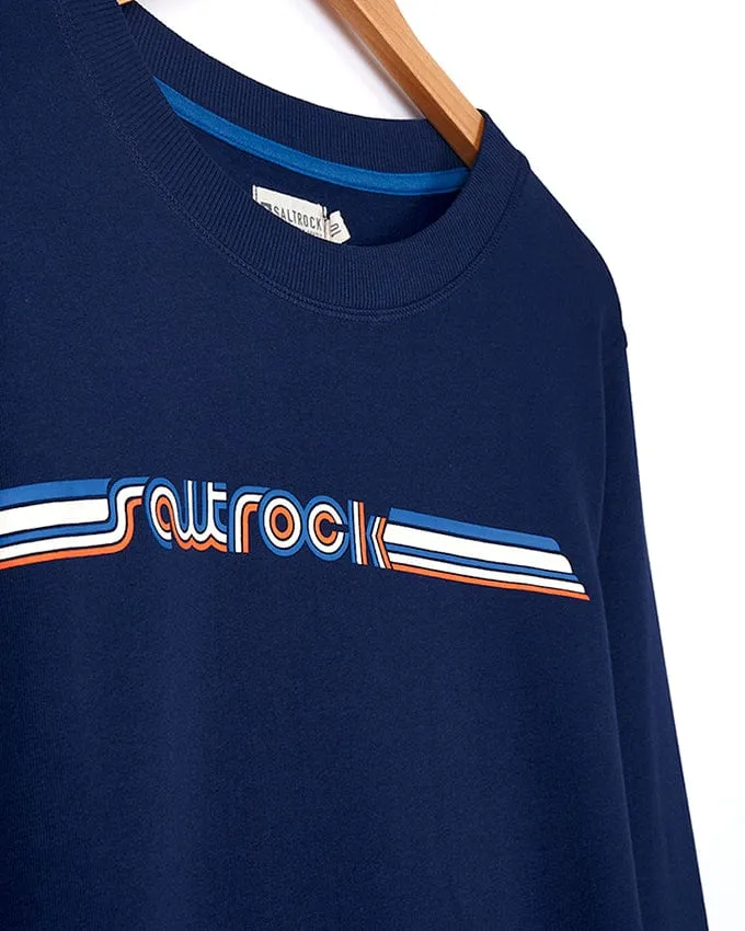 Retro Ribbon - Womens Sweat - Blue