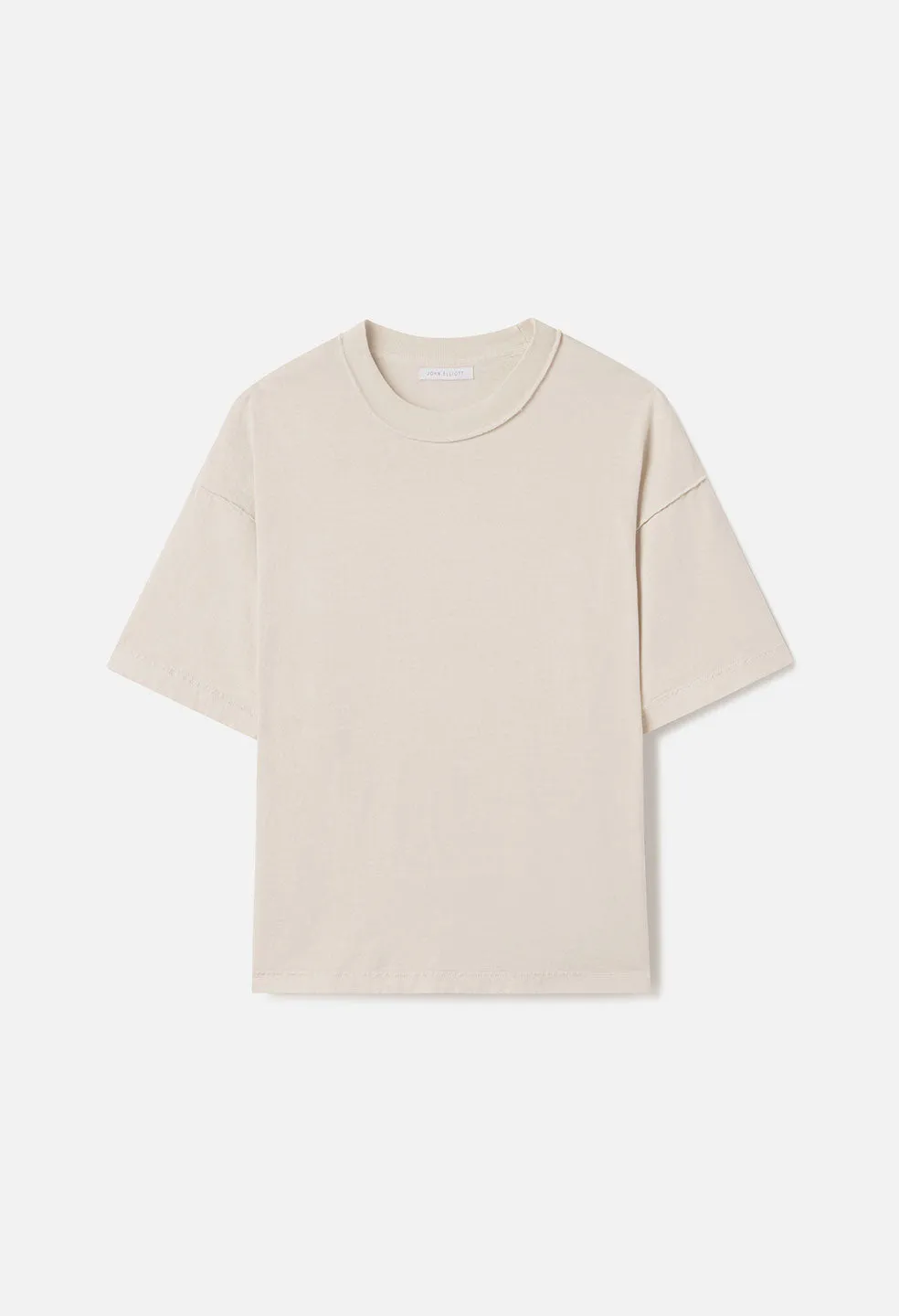 Reversed Cropped Tee / Washed Dust