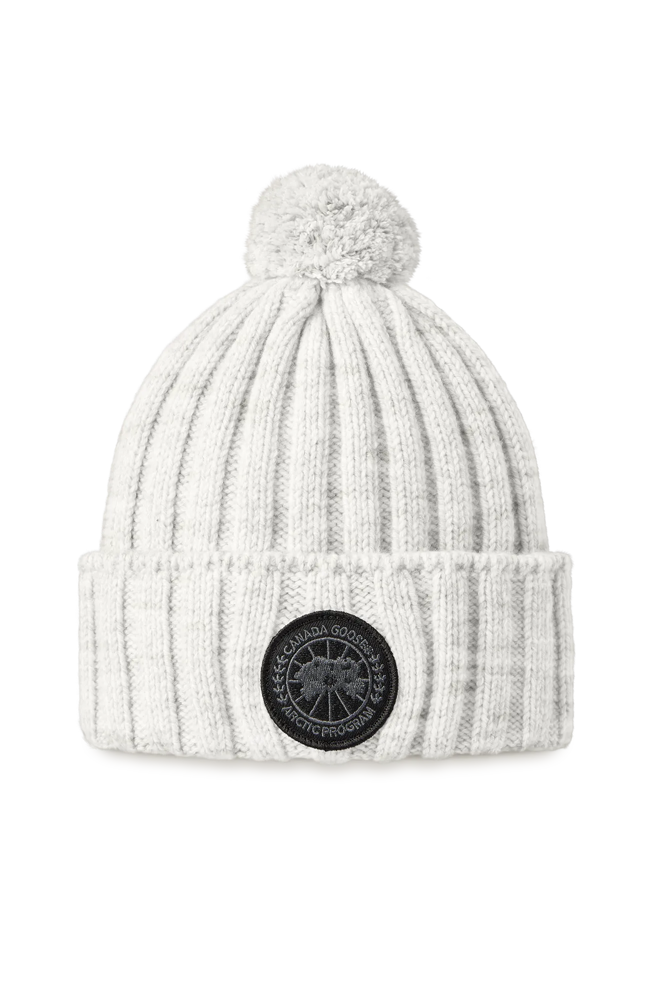 Rib Pom Beanie Cashmere - Mist Grey