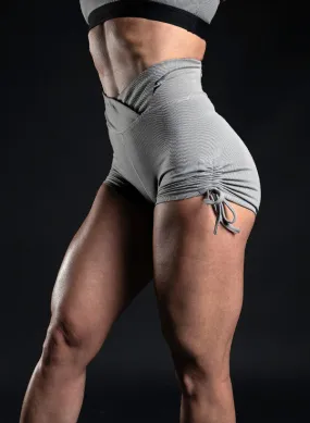 RIBBED SHORTS - GREY