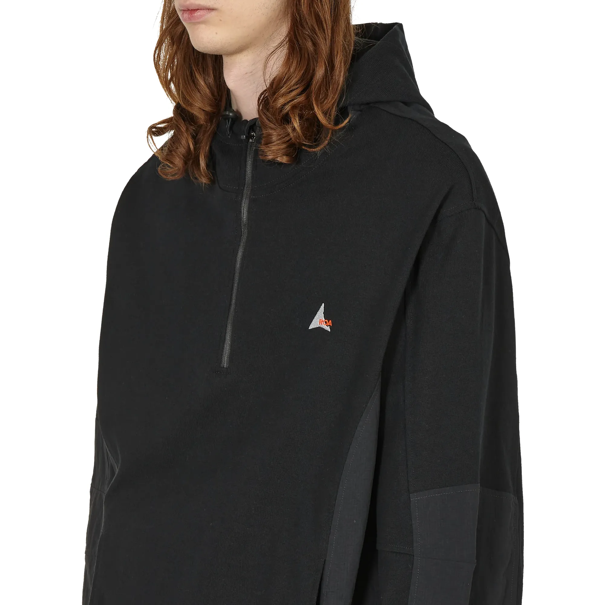 ROA Paneled Hoodie Black