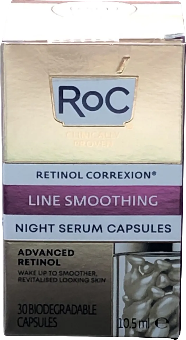 roc Retinol Correxion Line Smoothing Night Serum Capsules X 30 30 capsules