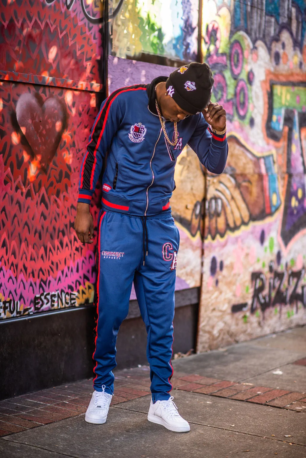 Royalty Tracksuit (Navy Matte Blue,Blk,Red)