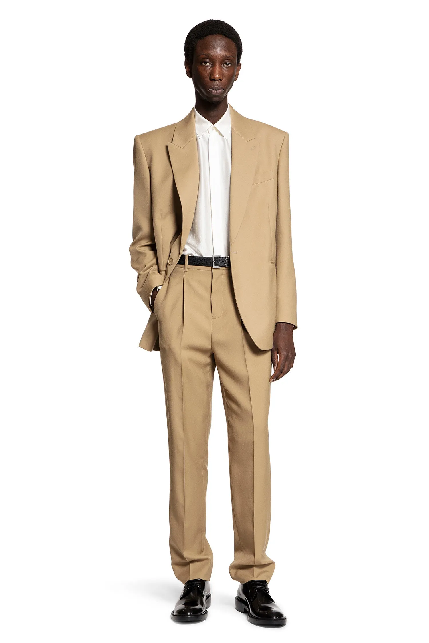 SAINT LAURENT MAN BEIGE TROUSERS