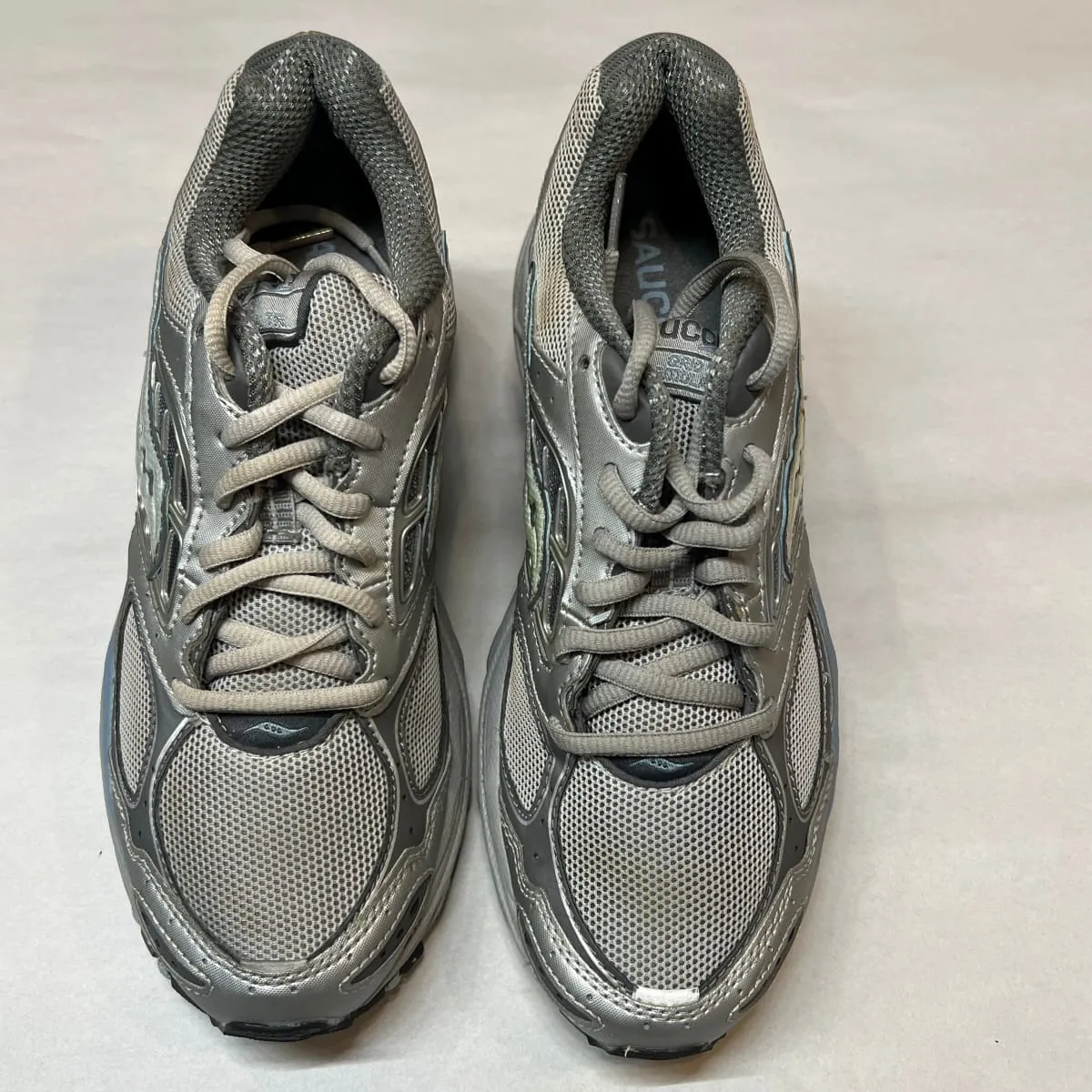 SAUCONY Women's Grid Formula TR -Grey/Green-  Trail Running - 8M Preowned