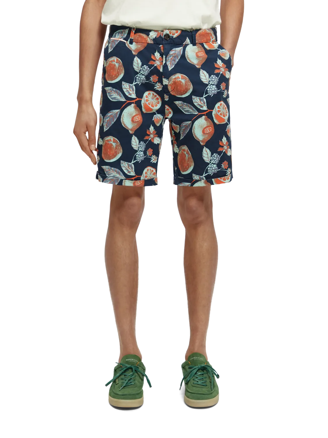 Scotch & Soda - Stuart - Printed Chino Shorts - Navy Fruits