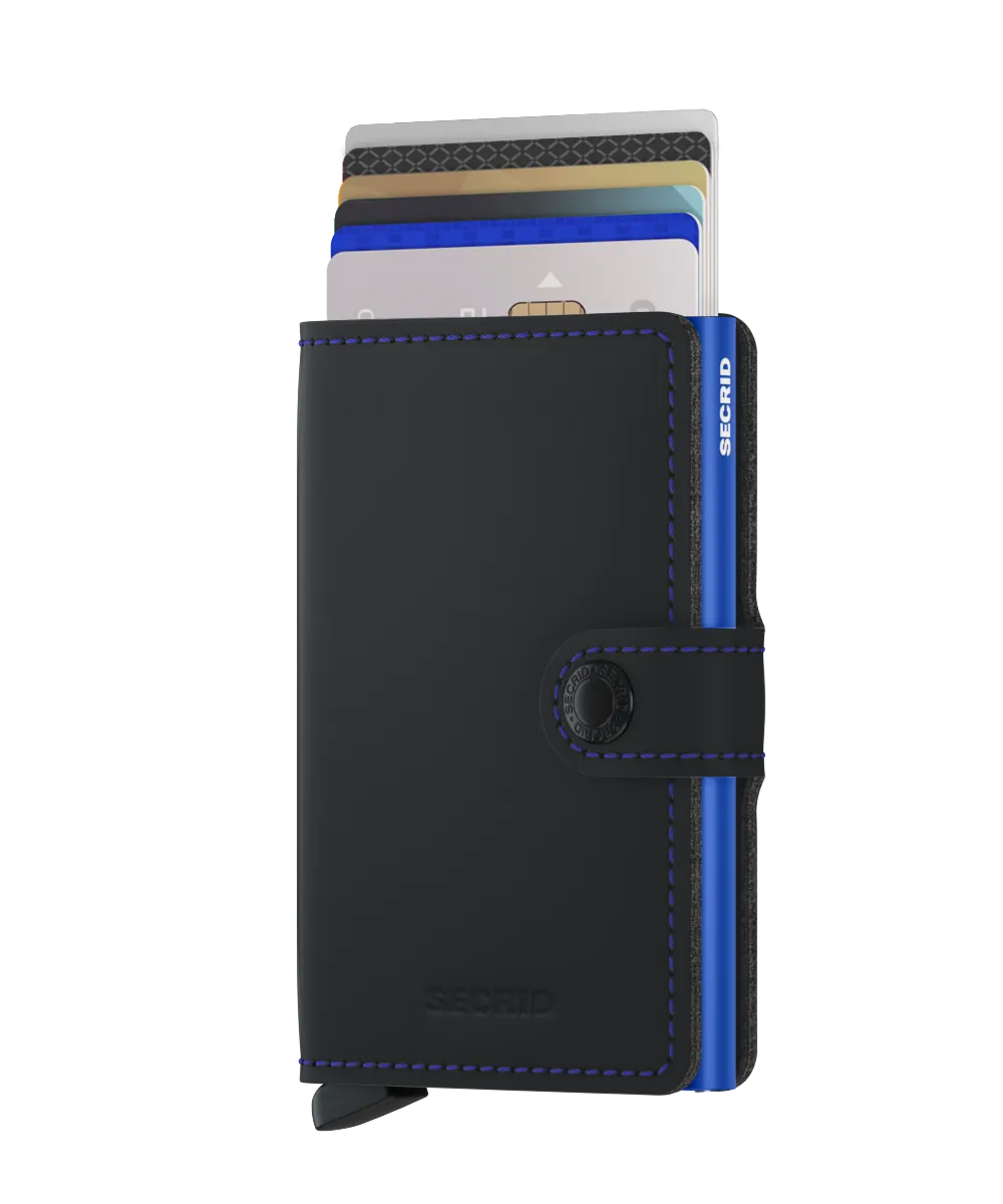 Secrid Miniwallet Matte Black & Blue