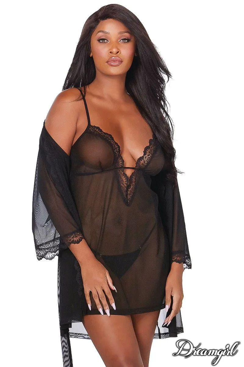 Sheer Robe Set