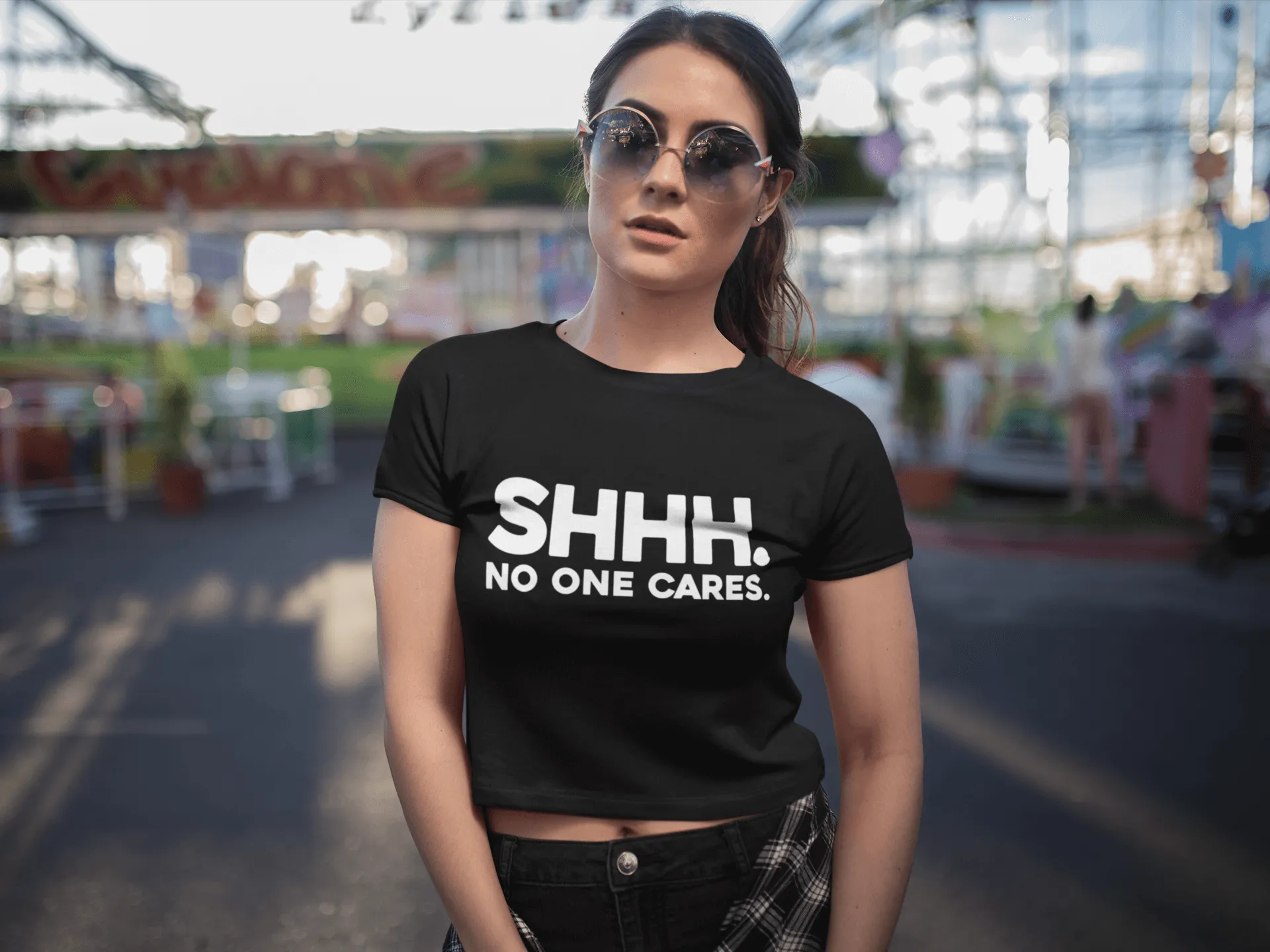 SHHH. No One Cares  - Funny  T-shirt Design..