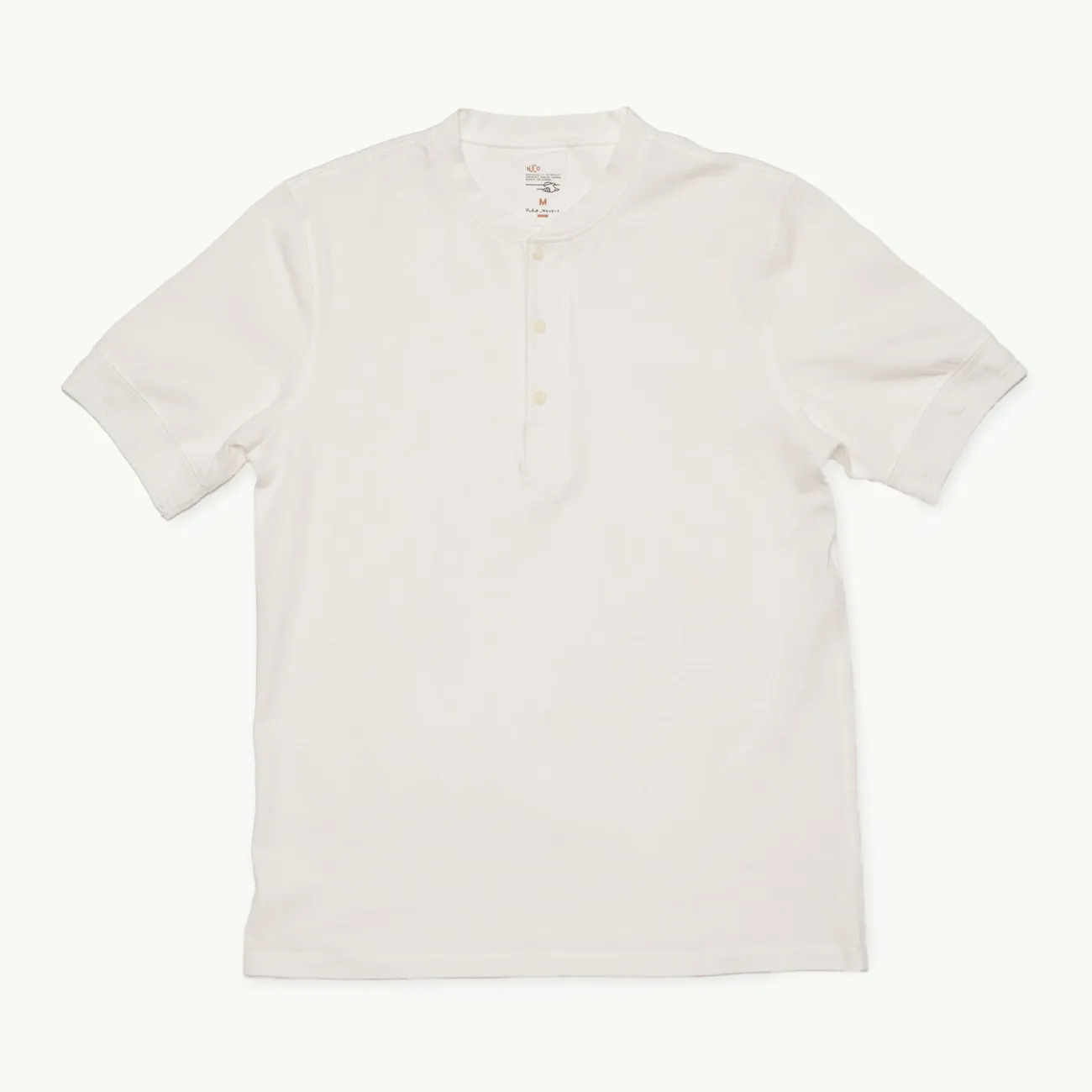 Short Sleeve Henley T-Shirt - Ecru