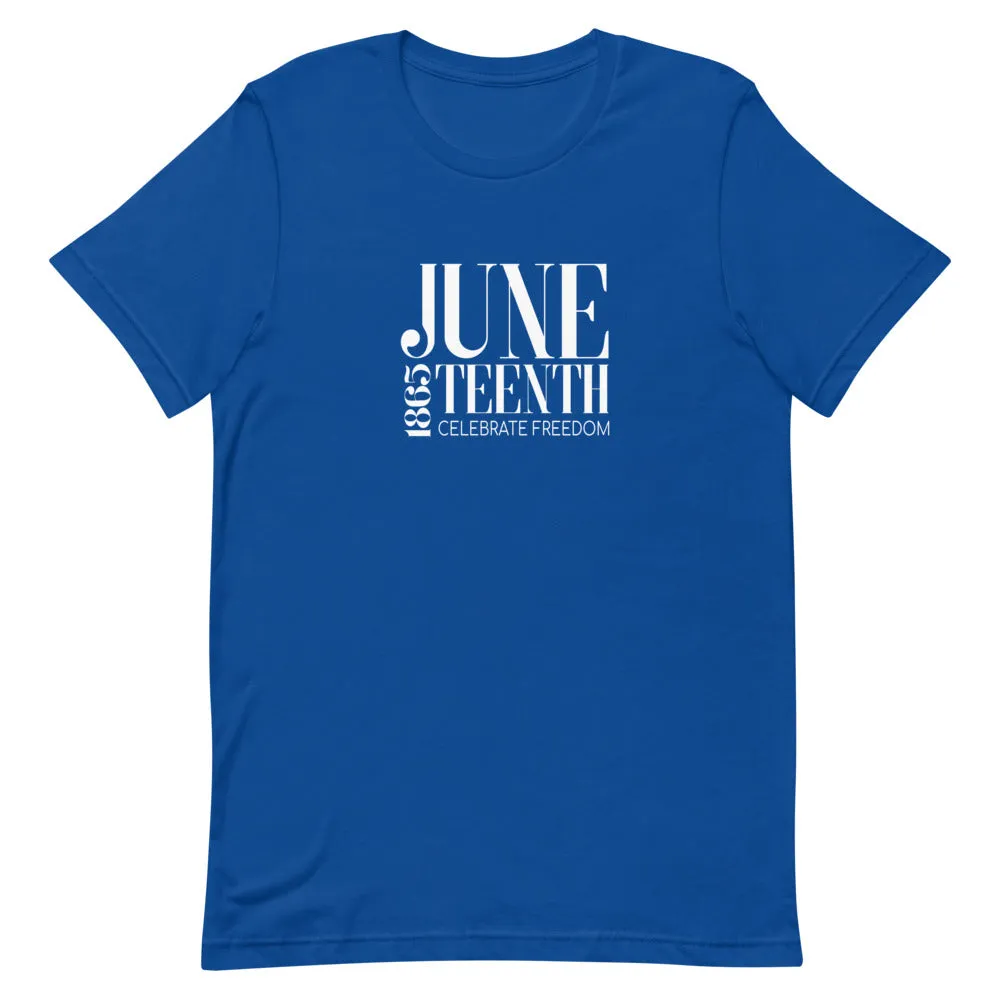 Short-Sleeve Unisex T-Shirt - Blue & White Celebrate Freedom