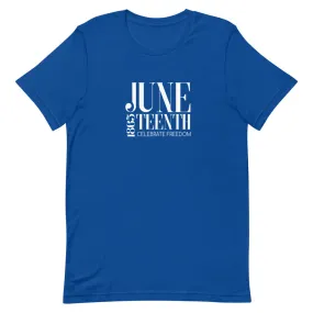 Short-Sleeve Unisex T-Shirt - Blue & White Celebrate Freedom