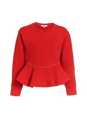 SHRUNKEN DEE SWEATSHIRT, SCARLET RED