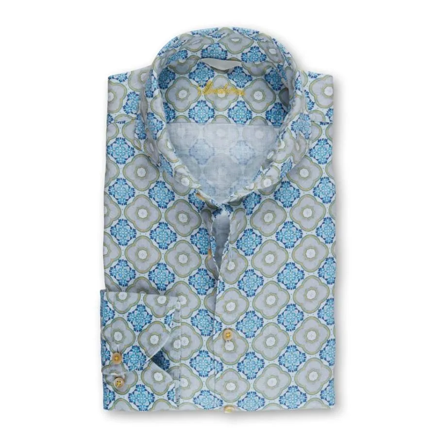 Sicilian Tiles Linen Shirt