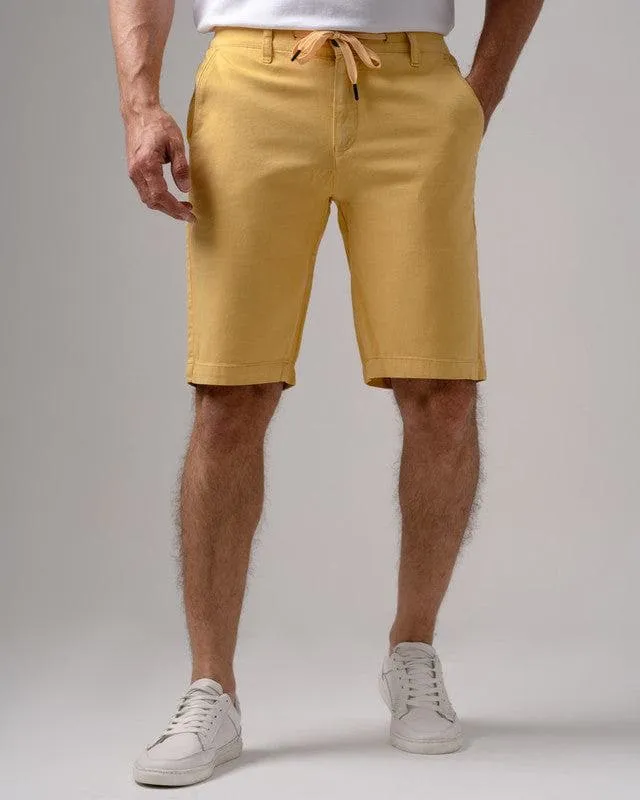 SLIM-FIT CHINO SHORT - MUSTARD