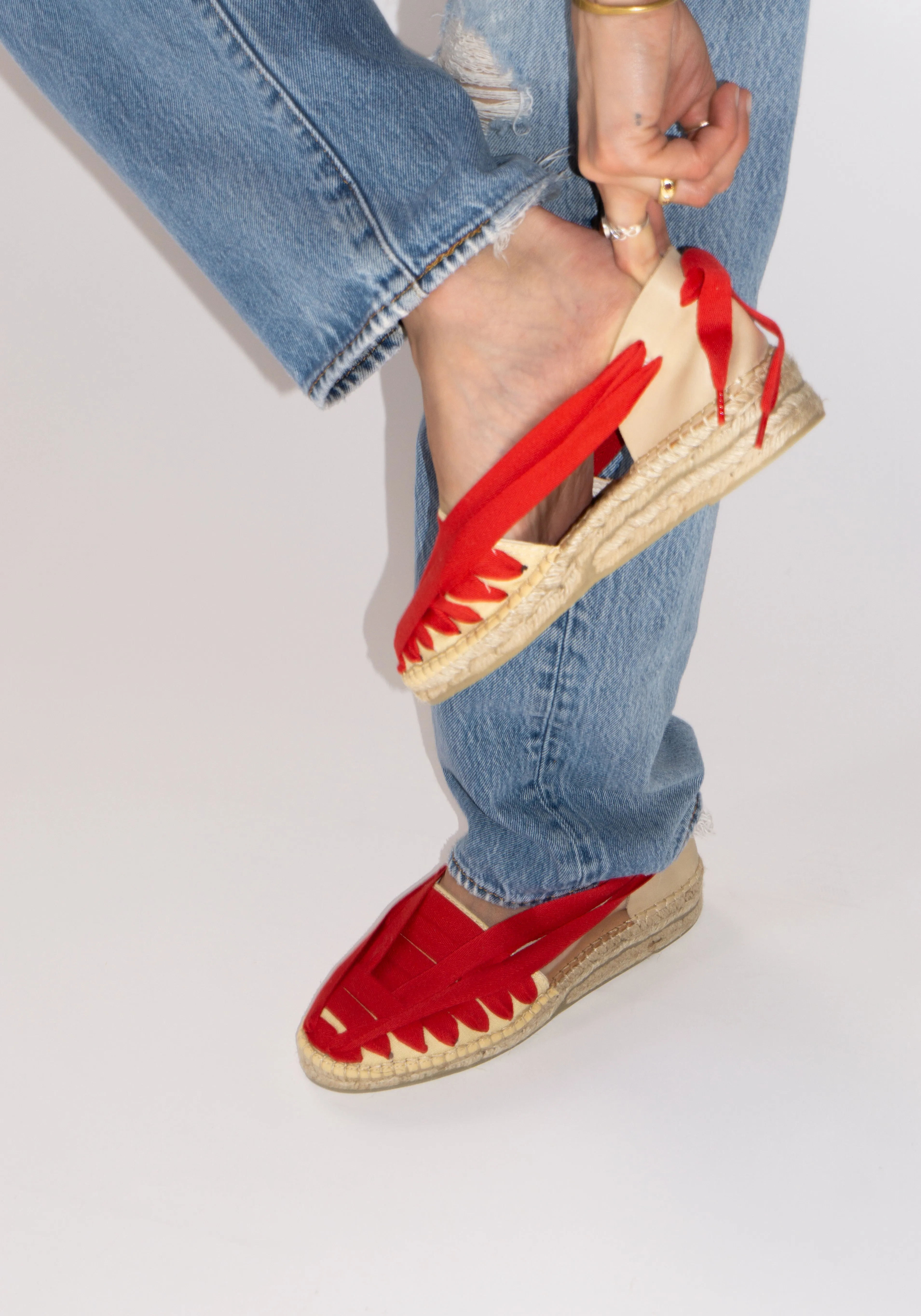 Soc Trail Espadrille in Red