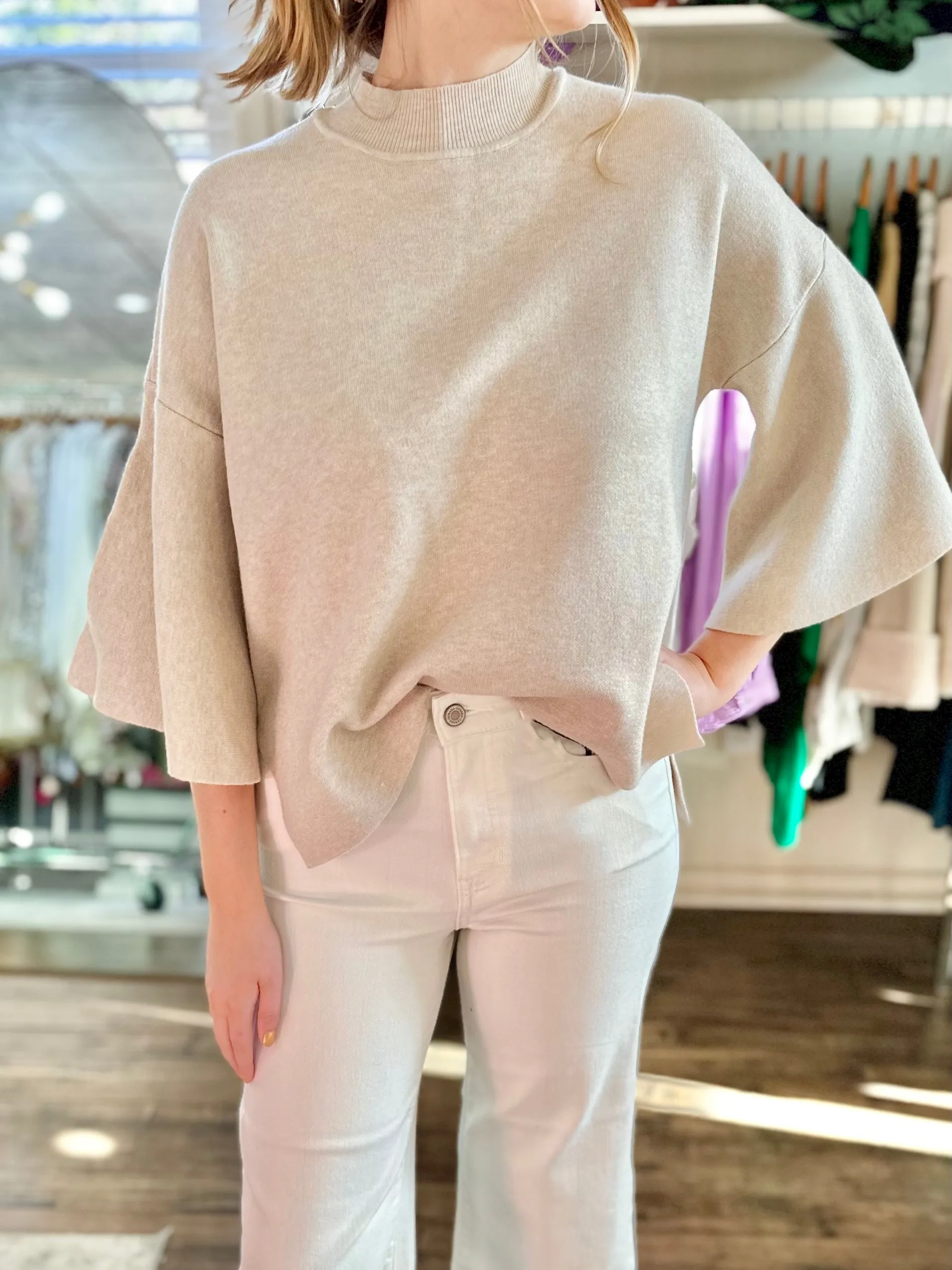 Soft Bell Sleeve Sweater