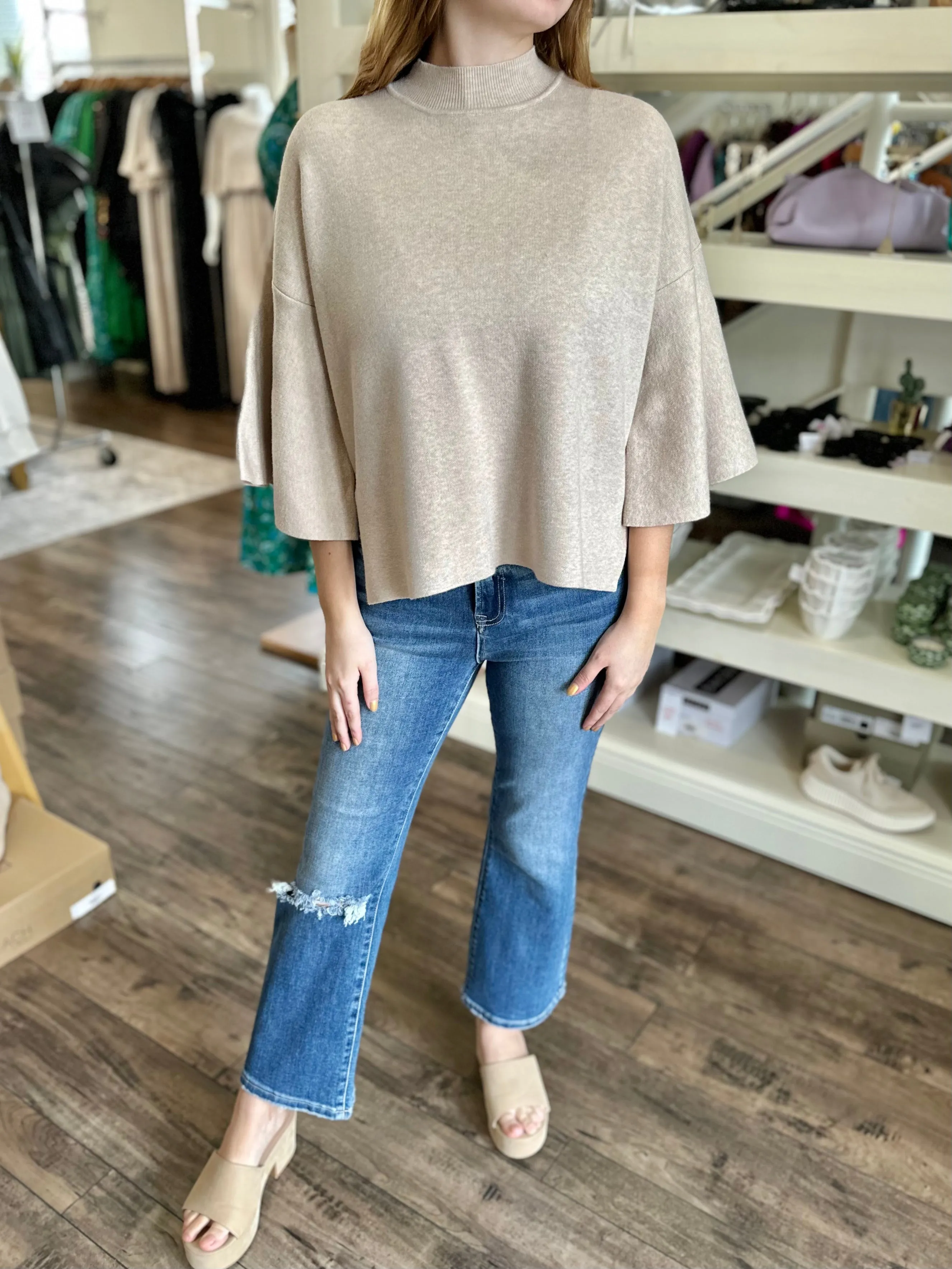 Soft Bell Sleeve Sweater