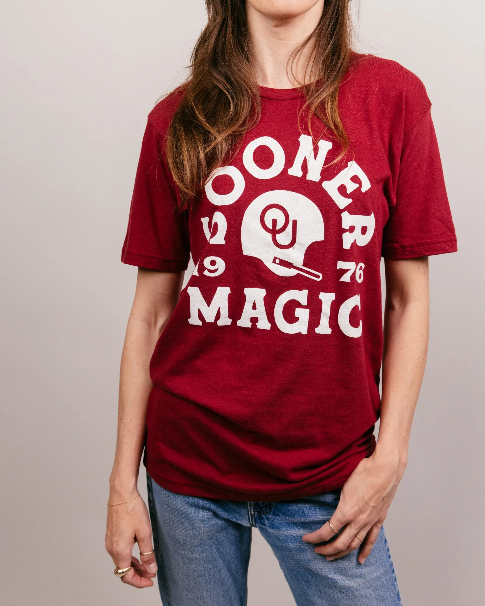 Sooner Magic Football 1976 Cardinal T-Shirt