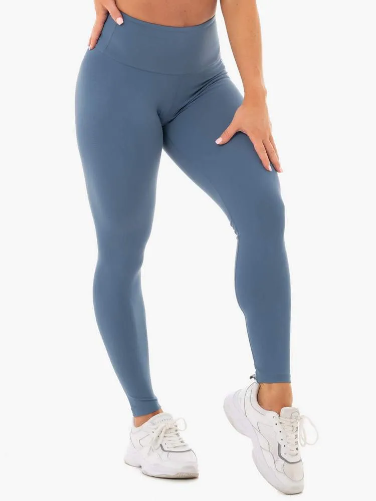 STAPLES SCRUNCH BUM LEGGINGS STEEL BLUE