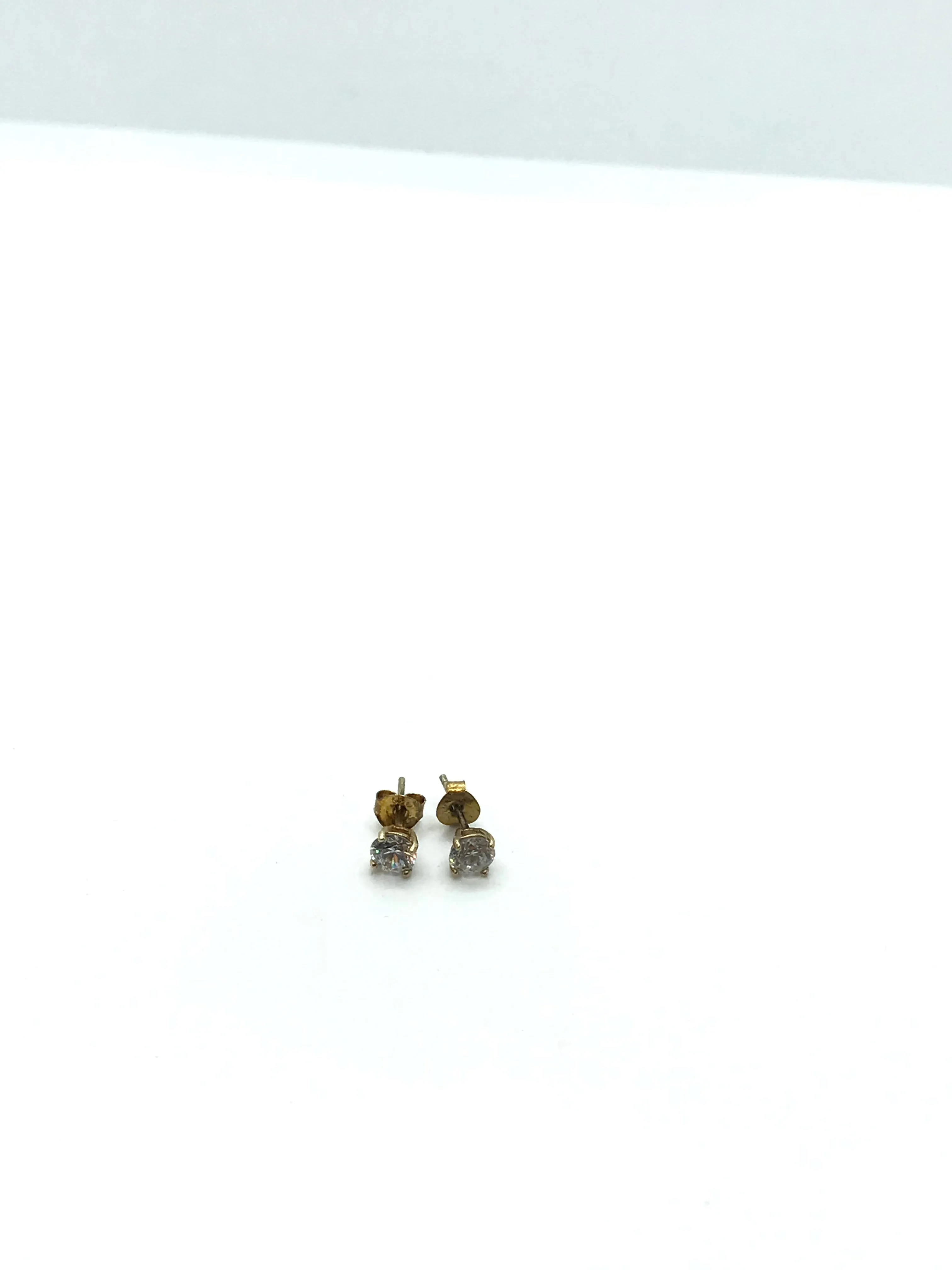 Sterling silver gold plated round studs