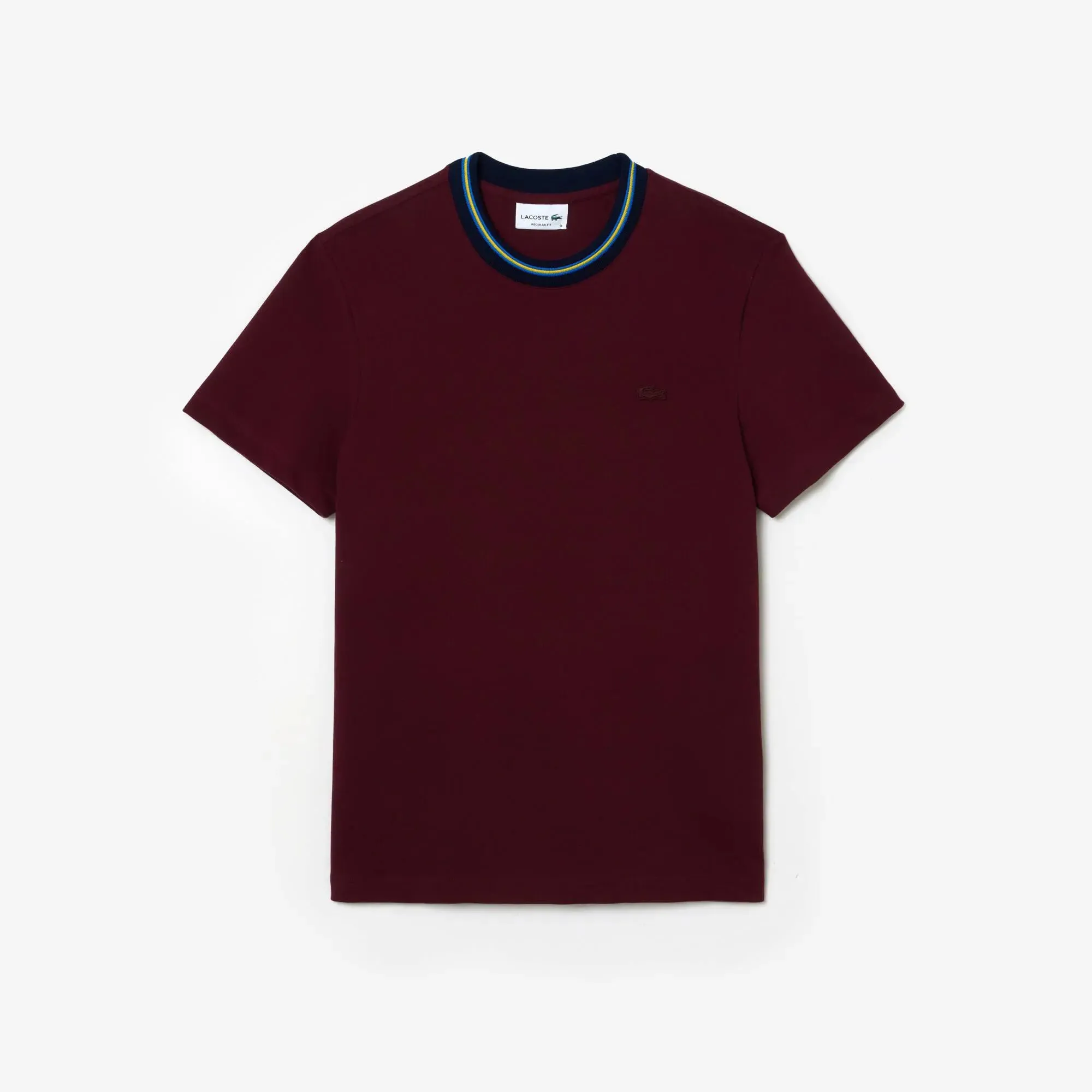 Stripe Collar Stretch Piqué T-shirt