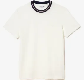 Stripe Collar Stretch Piqué T-shirt