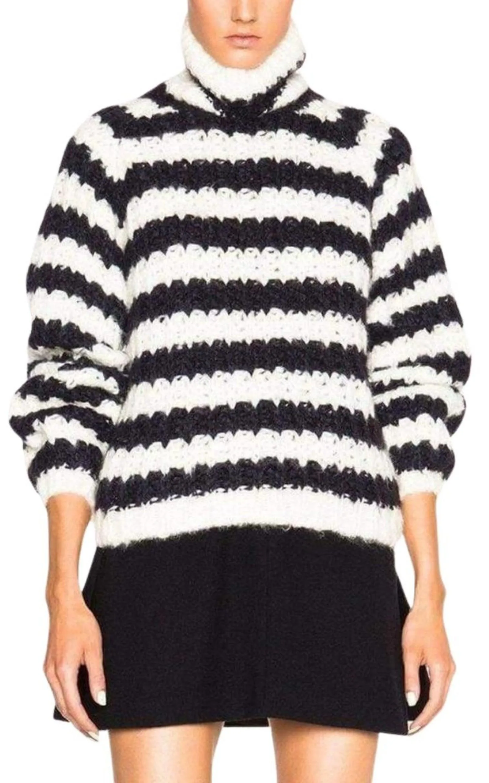 Striped Mohair Blend Sweater