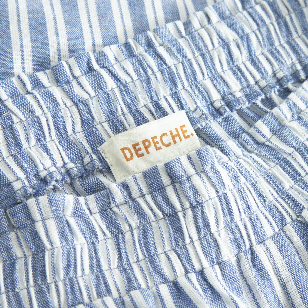 Striped print Beate shorts / 100130 - Blue Yarndye Stripe