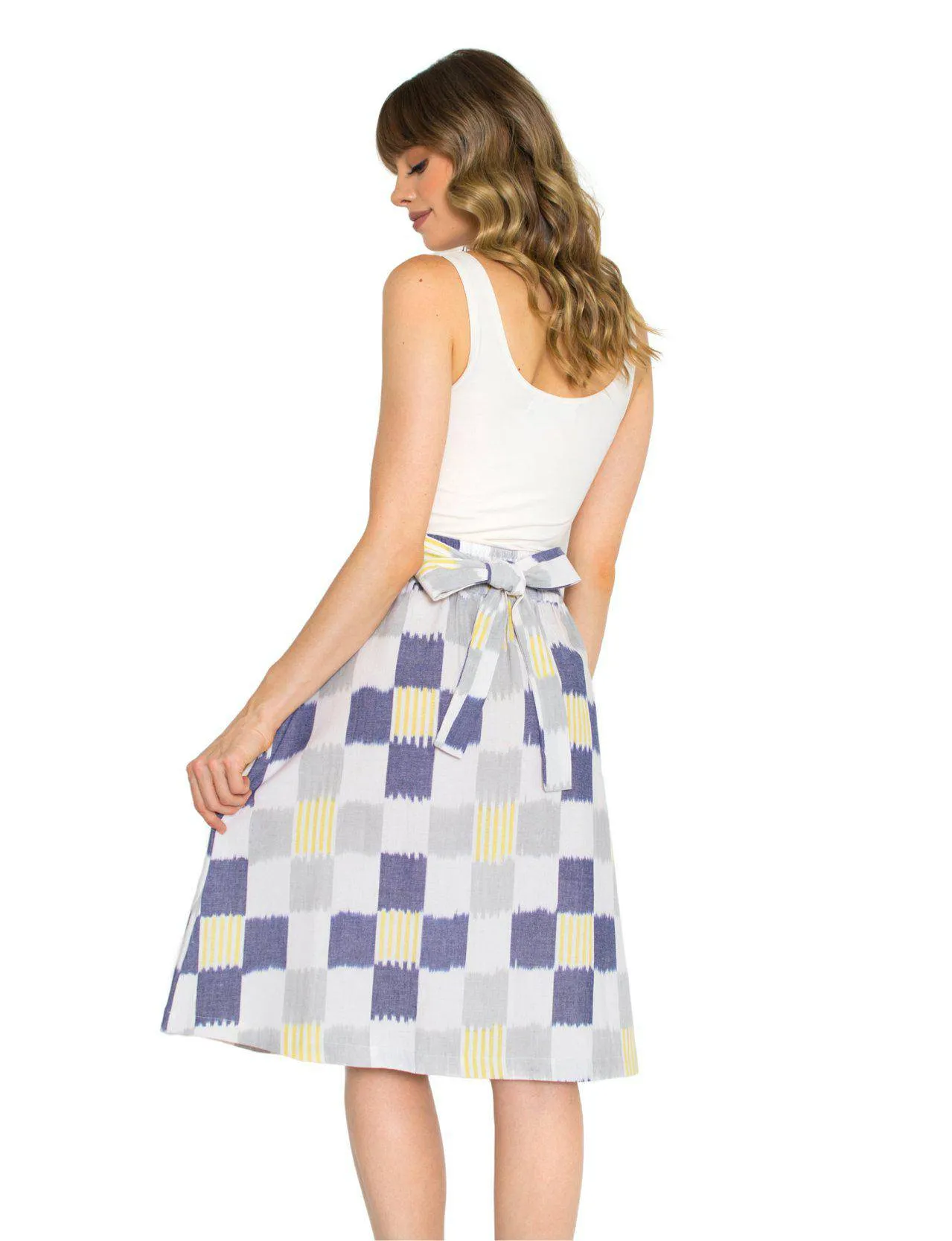 Sunshine Plaid Midi Skirt- FINAL SALE