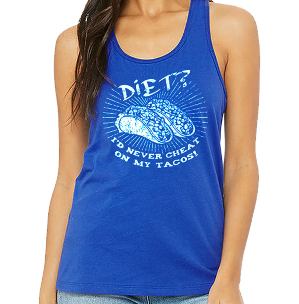 Tacos - Ladies Racer Back - Royal Blue