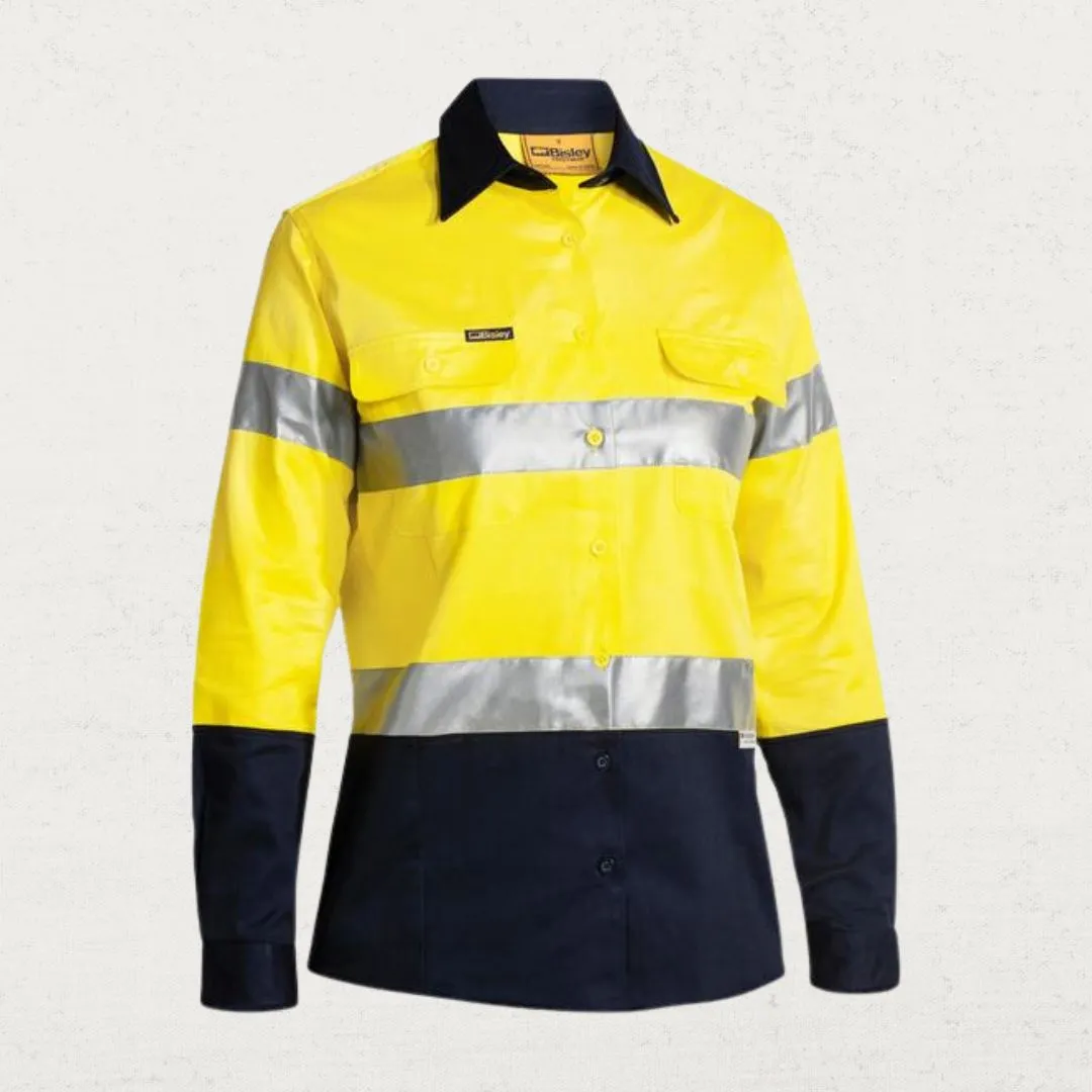 TAPED HI VIS 190GSM DRILL LONG SLEEVE SHIRT