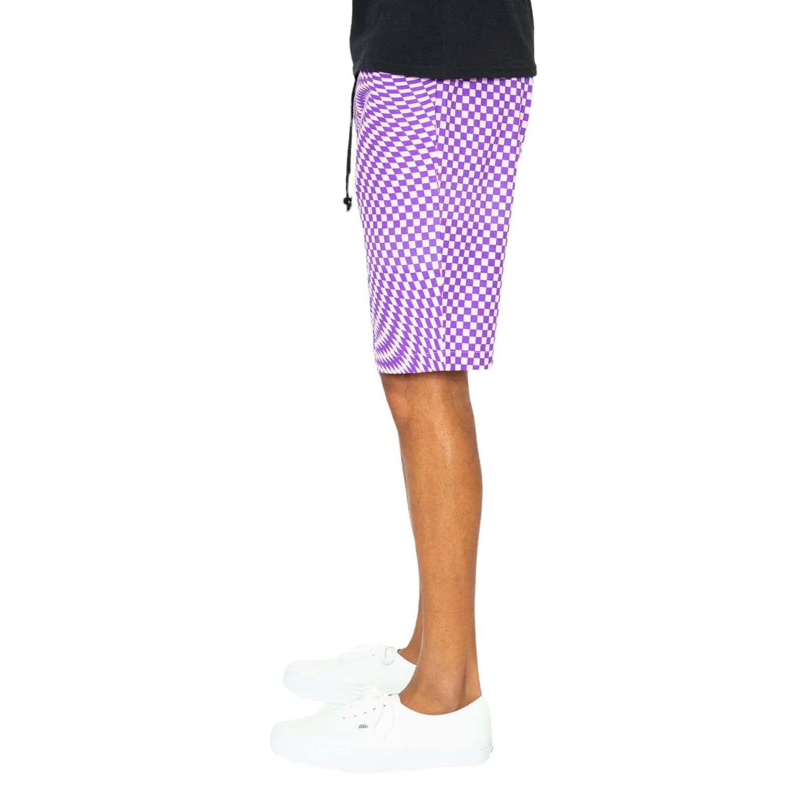 Trippy Check Shorts - Lilac & Purple