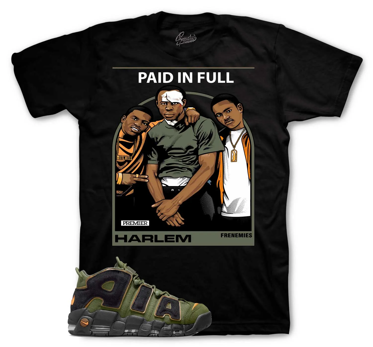 Uptempo 96 Cargo Khaki Shirt - Frenemies - Black