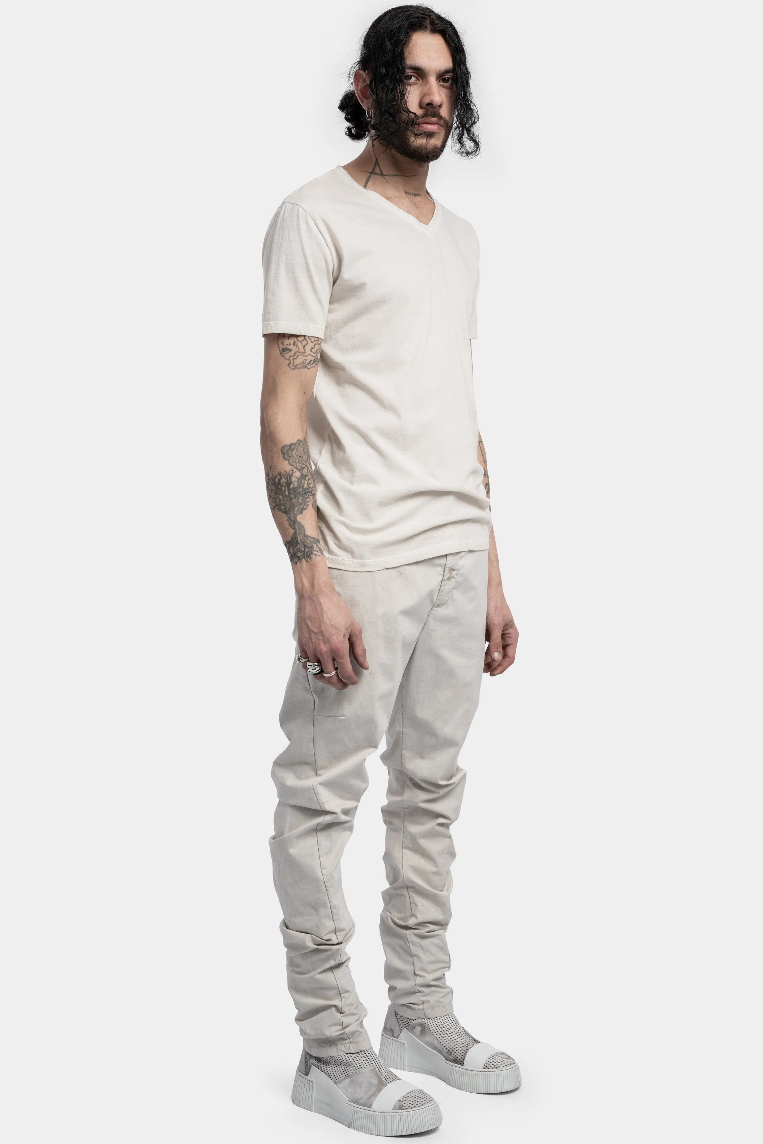 V-neck T-Shirt, Resinated Off White