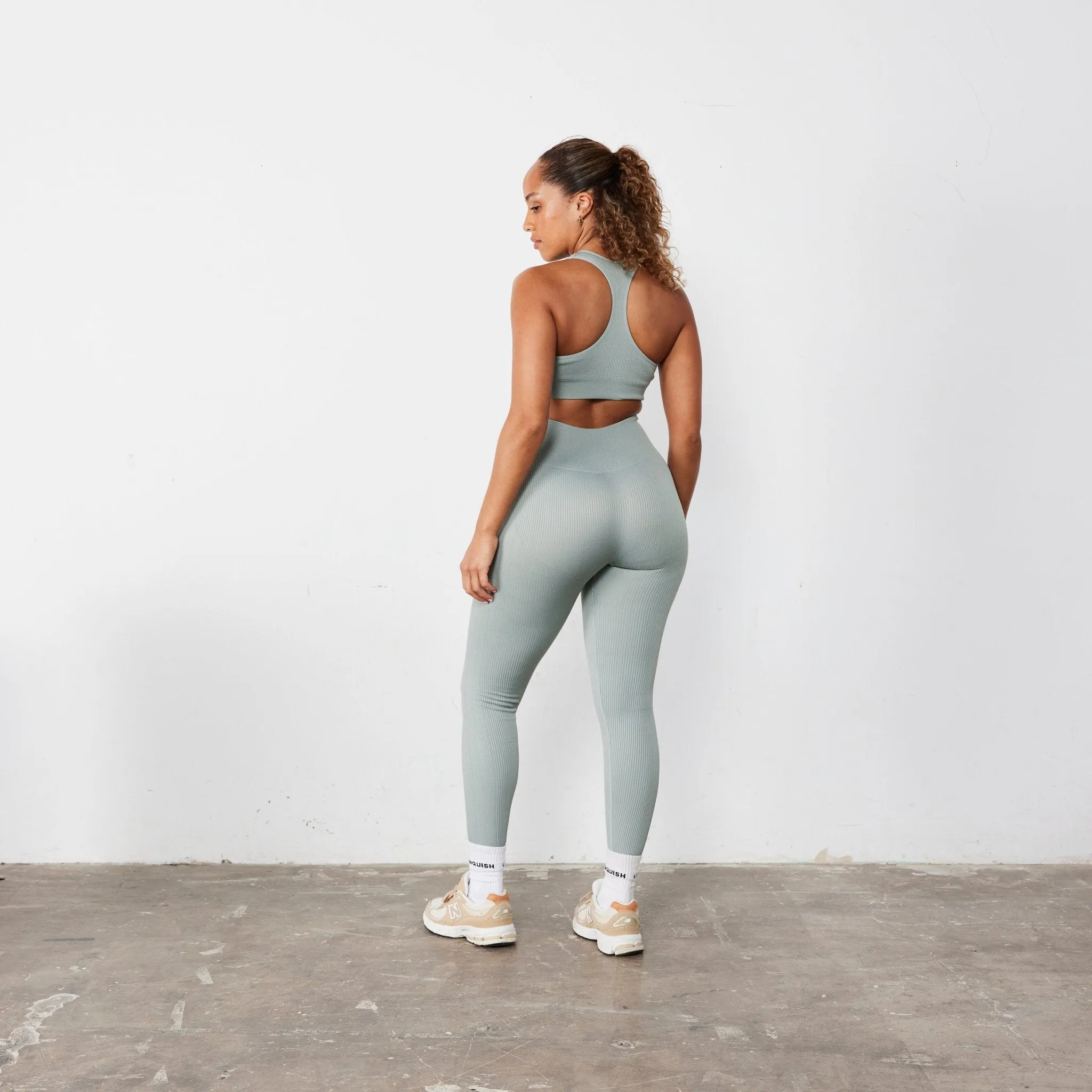 Vanquish Ribbed Seamless Slate Grey Legging