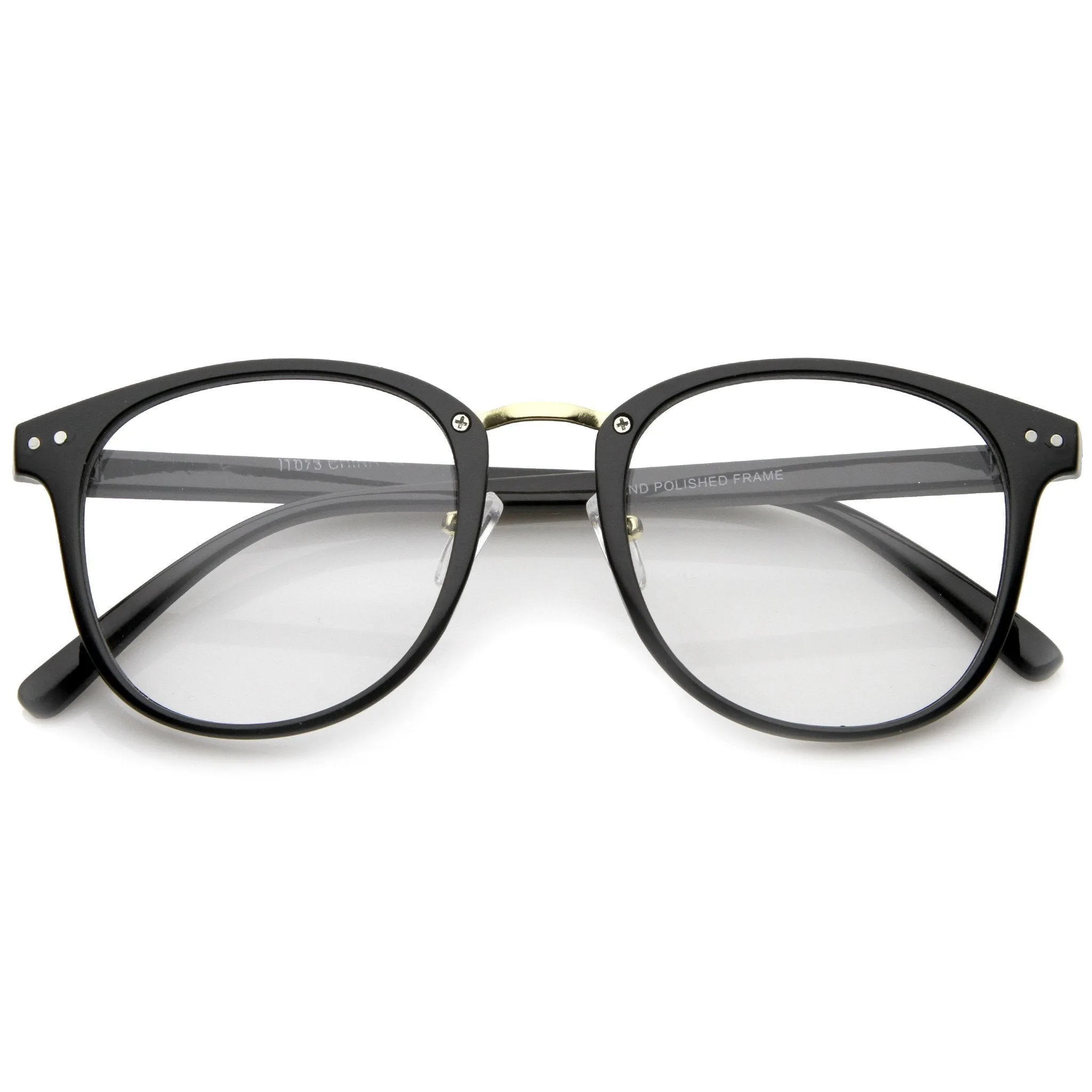 Vintage Indie Horned Rim Clear Lens Glasses