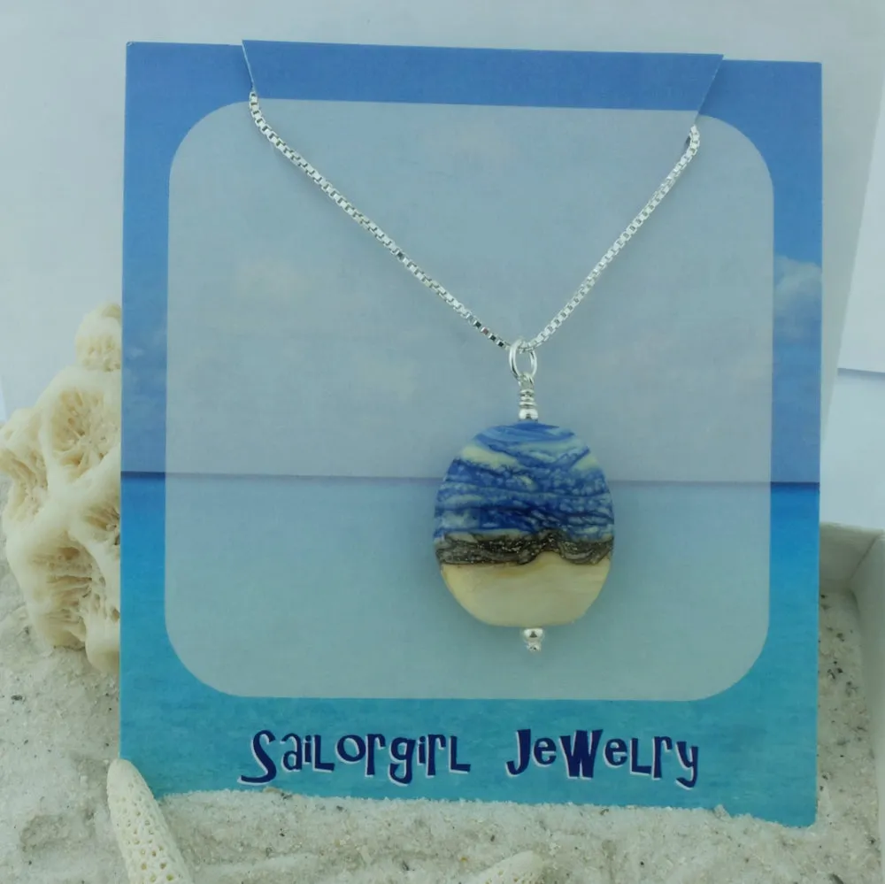 WH11P - Sand and Blue Sea Pendant